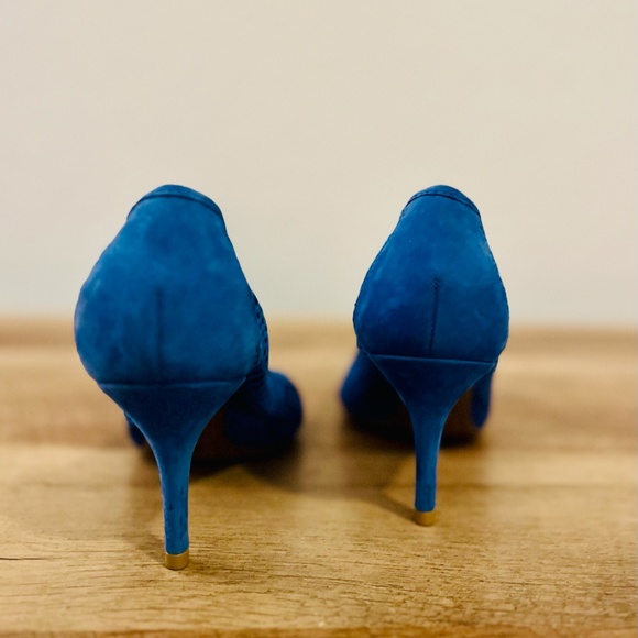 Schutz Blue Suede Heels size 8 - Picture 2 of 4